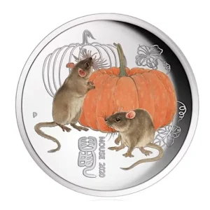 2020 1/4oz Coloured Lunar Mouse Coloured Silver Coin