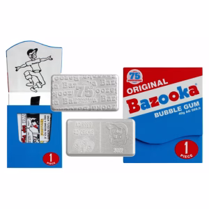 2022 40 gram 75th Anniversary Bazooka Joe .9999 Silver Wafer
