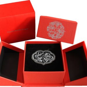 2021 2 oz Samoa Wishful Double Dragon Proof Silver Coin with Box and Cert