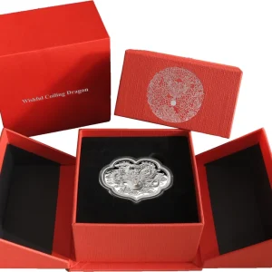 2022 2 oz Wishful Coiling Dragon with Pearl 999 Proof Silver Coin with Box and Certificate