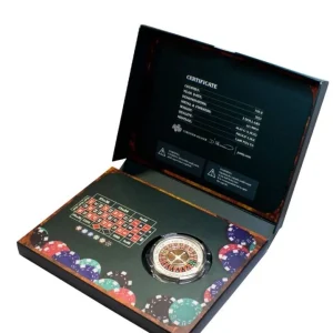 2023 1.5oz Pamp Rotating Roulette Wheel Silver Coin in Box and prentation case