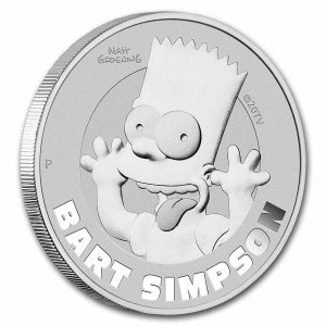2022 1oz Tuvalu Bart Simpson BU Silver Coin