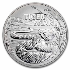 2024 1oz Australia's Most Dangerous - Tiger Snake .999 Silver BU Coin